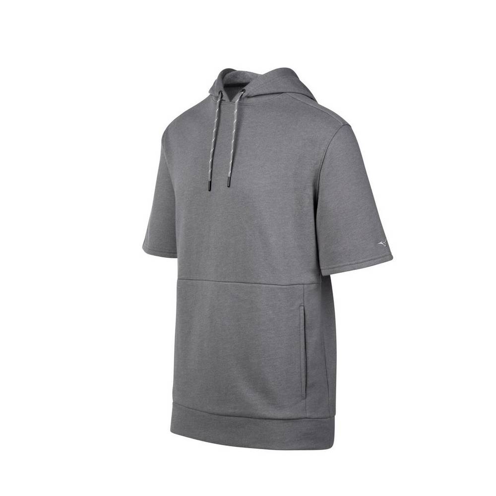 Mizuno Men's Game Time Short Sleeve Hoodie Grey (530076-BXC)